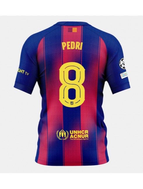 Moški Nogometna dresi replika Barcelona Pedri Gonzalez #8 Domači 2025-26 Kratek rokav Moški Nogometna dresi replika Barcelona Pedri Gonzalez #8 Domači 2025-26 Kratek rokav